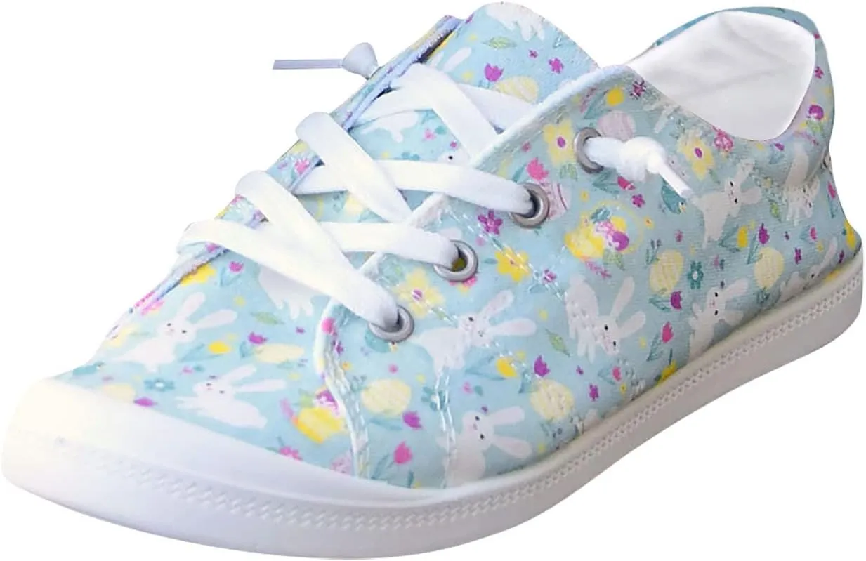 Women's Canvas Shoes,Halloween Pumpkin Ghost Print Flat Sports Shoes for Women Breathable Women's Shoes