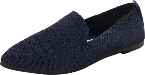 Women's Casual Flat Shoes Summer Slip On Work Shoes Comfortable Mesh Breathable Sneakers Soft Wide Width Dress Sneakers