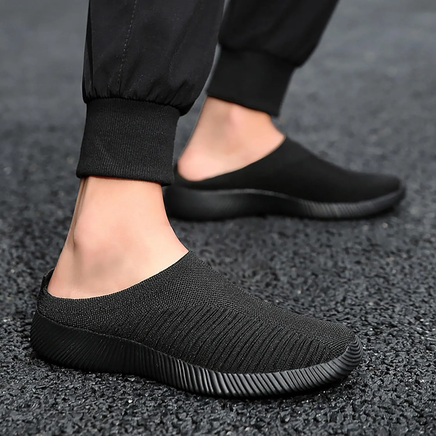 Women's Casual Slip on Half Shoes Breathable Running Shoes for Women Mesh Breathable Casual Dress Shoes White Platform Sneakers White Tennis Shoe Casual Loafers