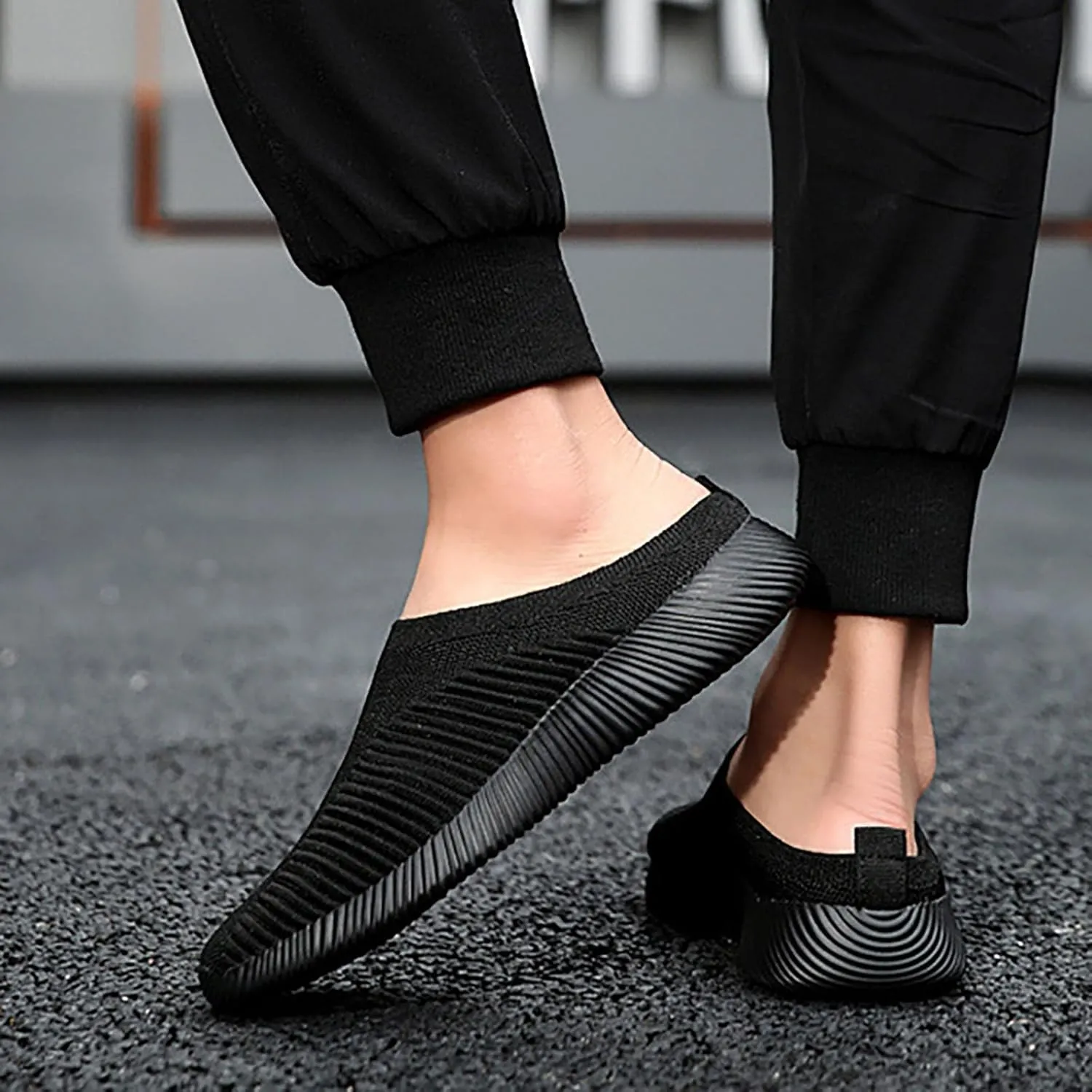 Women's Casual Slip on Half Shoes Breathable Running Shoes for Women Mesh Breathable Casual Dress Shoes White Platform Sneakers White Tennis Shoe Casual Loafers