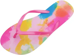 Women's Flip Flops Bohemia Floral Print Thong Sandals Comfortable Dressy Beach Transparent Sandals for Women Heels