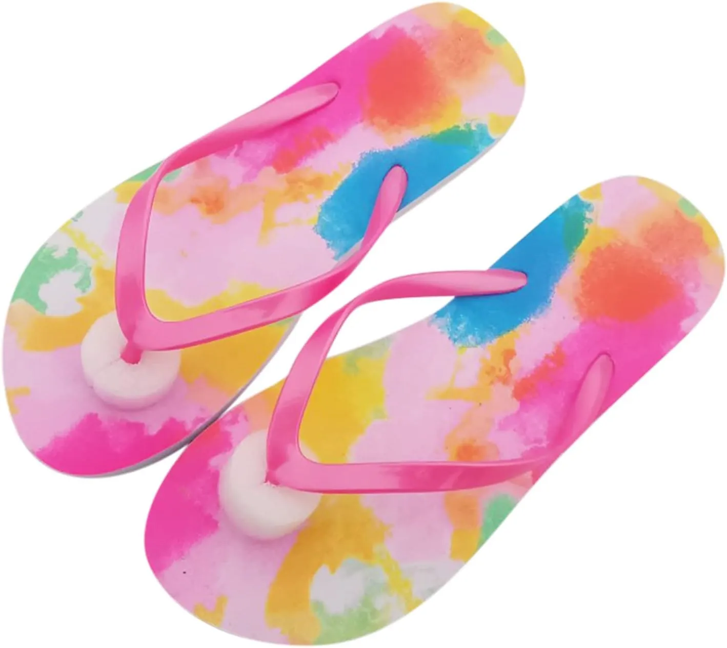 Women's Flip Flops Bohemia Floral Print Thong Sandals Comfortable Dressy Beach Transparent Sandals for Women Heels