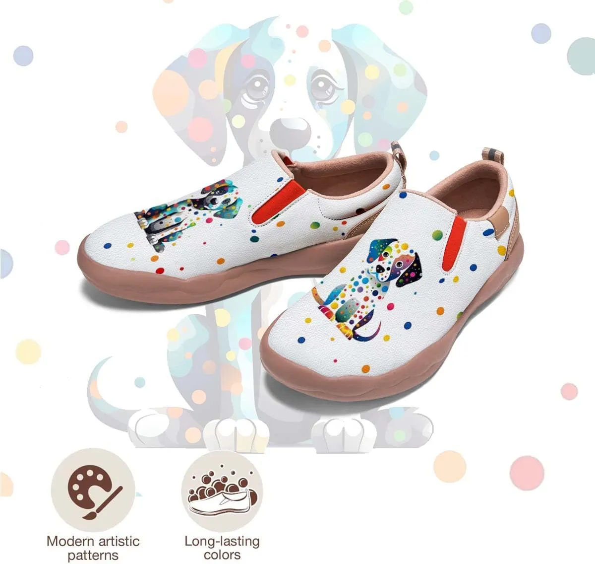 Womens Loafers Comfortable Travel Shoes Slip Ons Walking Lightweight Ladies Cartoon Animal Painted Sneaker