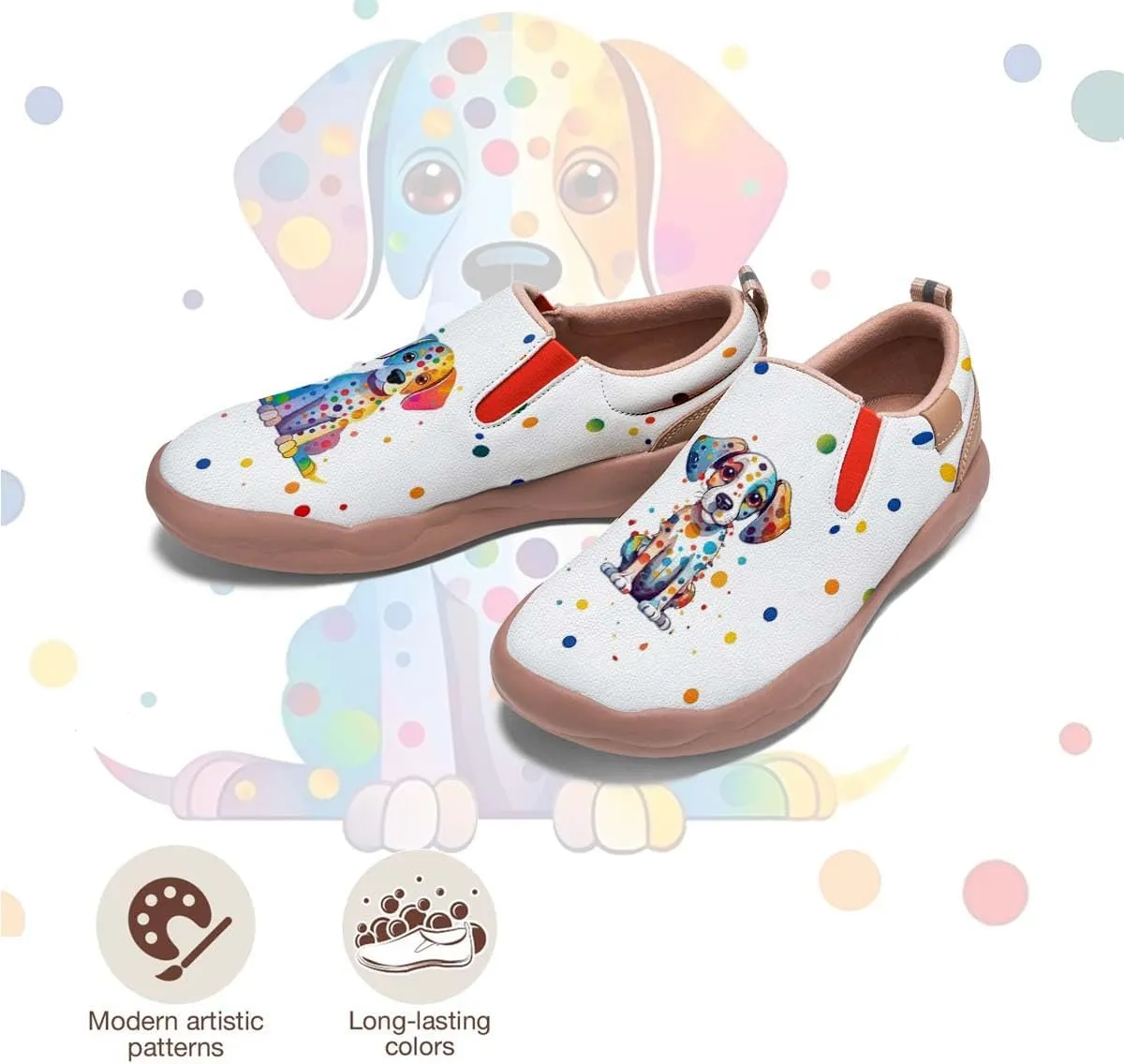 Womens Loafers Comfortable Travel Shoes Slip Ons Walking Lightweight Ladies Cartoon Animal Painted Sneaker