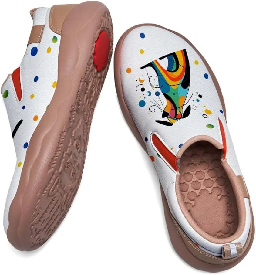 Womens Loafers Comfortable Travel Shoes Slip Ons Walking Lightweight Ladies Cartoon Animal Painted Sneaker