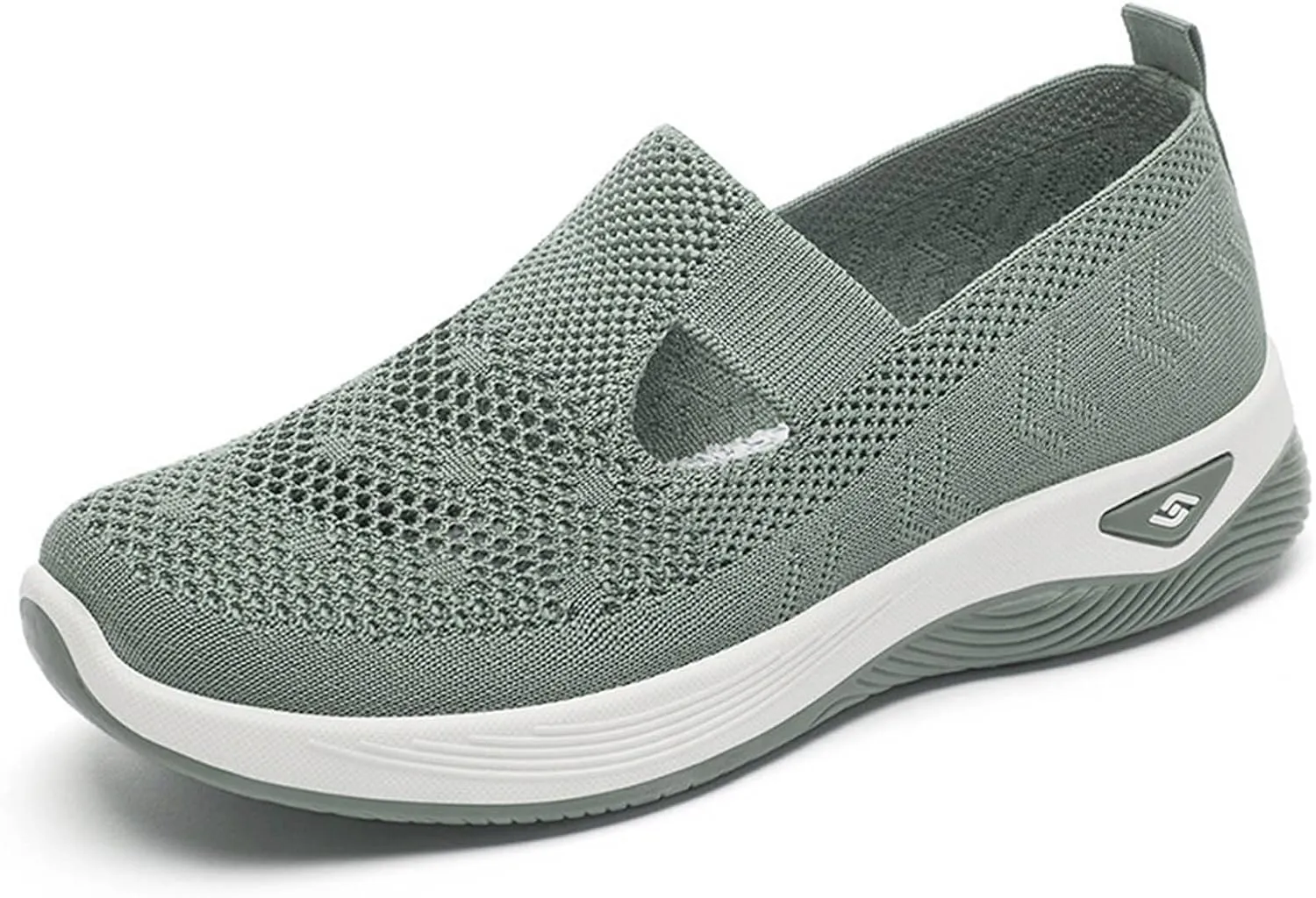 Women's Mesh Shoes Comfortable Soft Bottom Breathable Walking Shoes Large Size Casual One Stirrup Flat Shoes