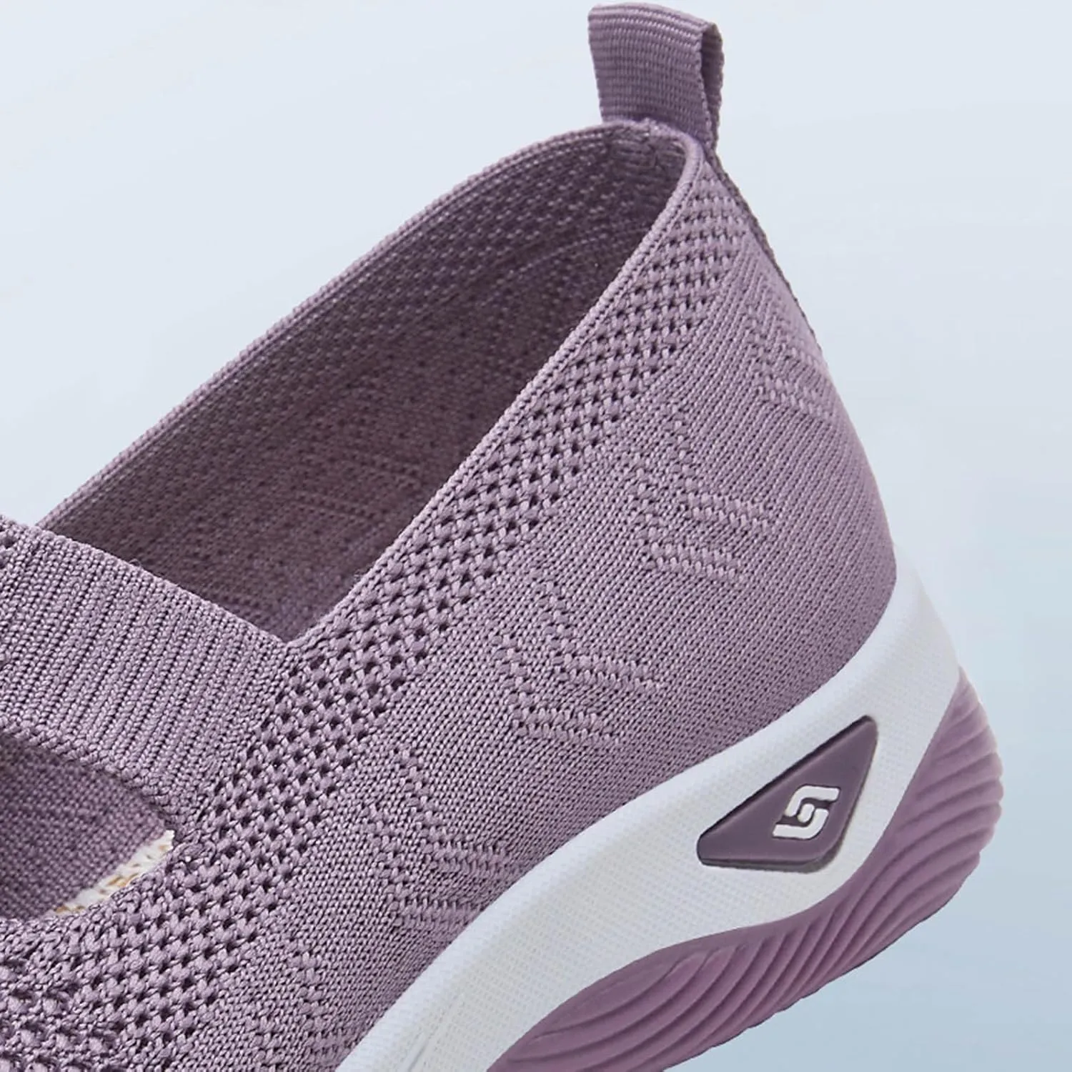 Women's Mesh Shoes Comfortable Soft Bottom Breathable Walking Shoes Large Size Casual One Stirrup Flat Shoes