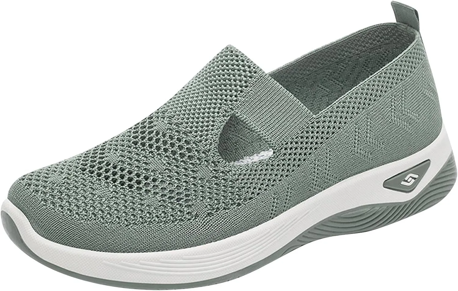 Women's Mesh Shoes Comfortable Soft Bottom Breathable Walking Shoes Large Size Casual One Stirrup Flat Shoes