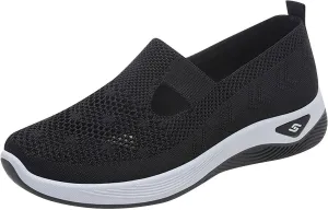 Women's Mesh Shoes Comfortable Soft Bottom Breathable Walking Shoes Large Size Casual One Stirrup Flat Shoes