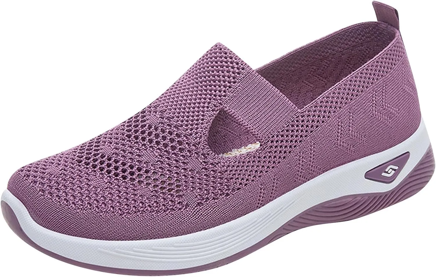 Women's Mesh Shoes Comfortable Soft Bottom Breathable Walking Shoes Large Size Casual One Stirrup Flat Shoes