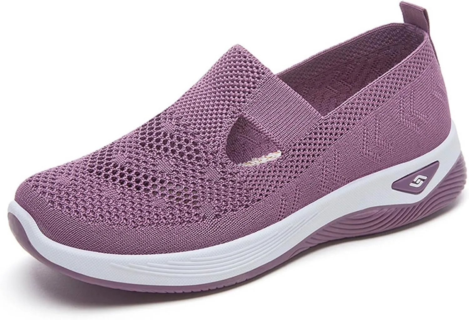 Women's Mesh Shoes Comfortable Soft Bottom Breathable Walking Shoes Large Size Casual One Stirrup Flat Shoes