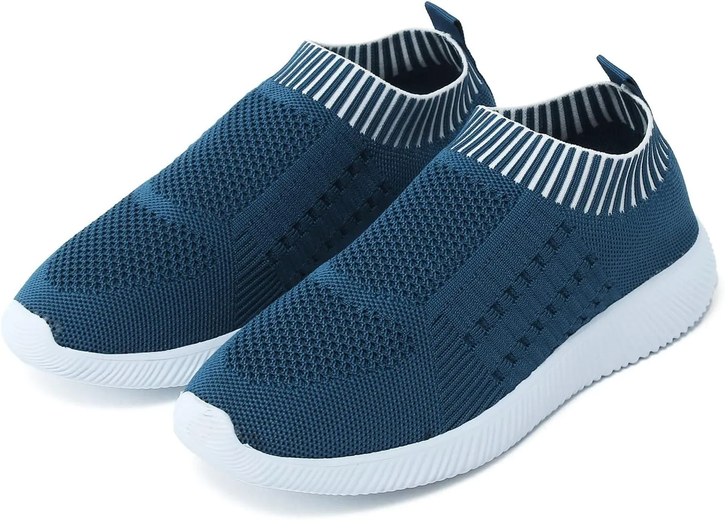 Women's Minimalist Shoes Knit Coral Sneakers Elastic Fly Woven Mesh Shoes Breathable Lightweight Workout Shoes