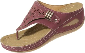 Womens Orthopedic Sandals Breathable Mesh Arch Support Platform Wedges Comfortable Flip Flops Slip on Sandal