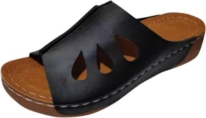 Women's Orthopedic Sandals Comfy Arch Support Wedge Walking Wide Width Arch Support Platform Flip Flop Slipper