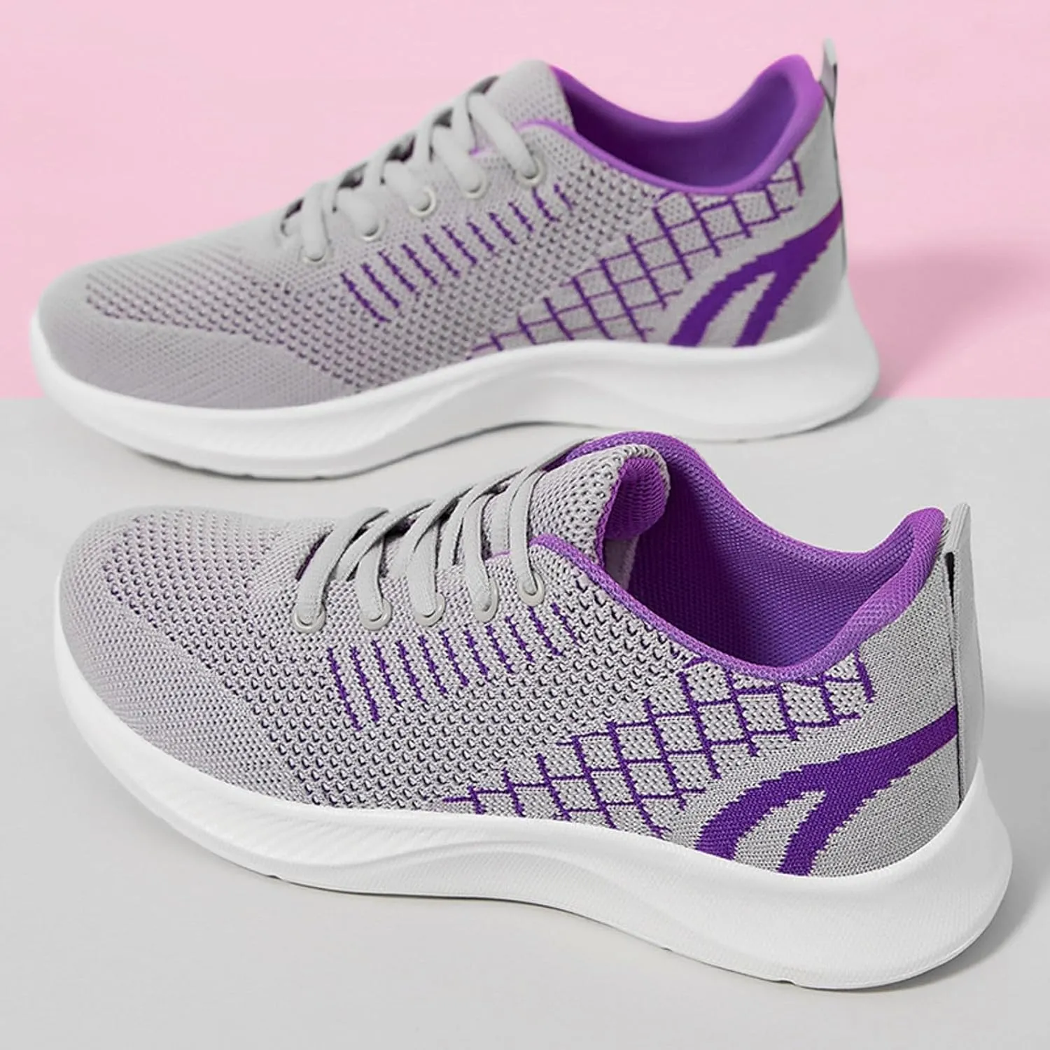 Womens Running Shoes Lightweight Walking Shoes Women's Breathable Soft Soled Comfortable Womens Closed Shoes Girls