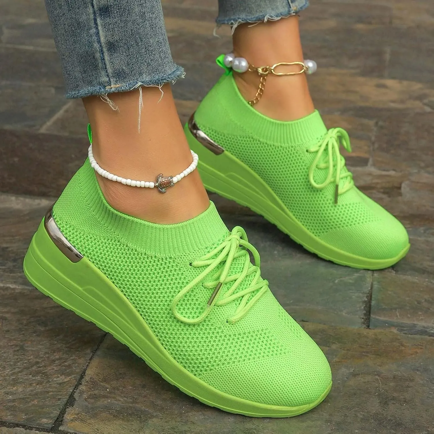 Womens Running Walking Shoes Leisure Summer Sport Shoes Running Gym Workout Sneakers Breathable Fashion