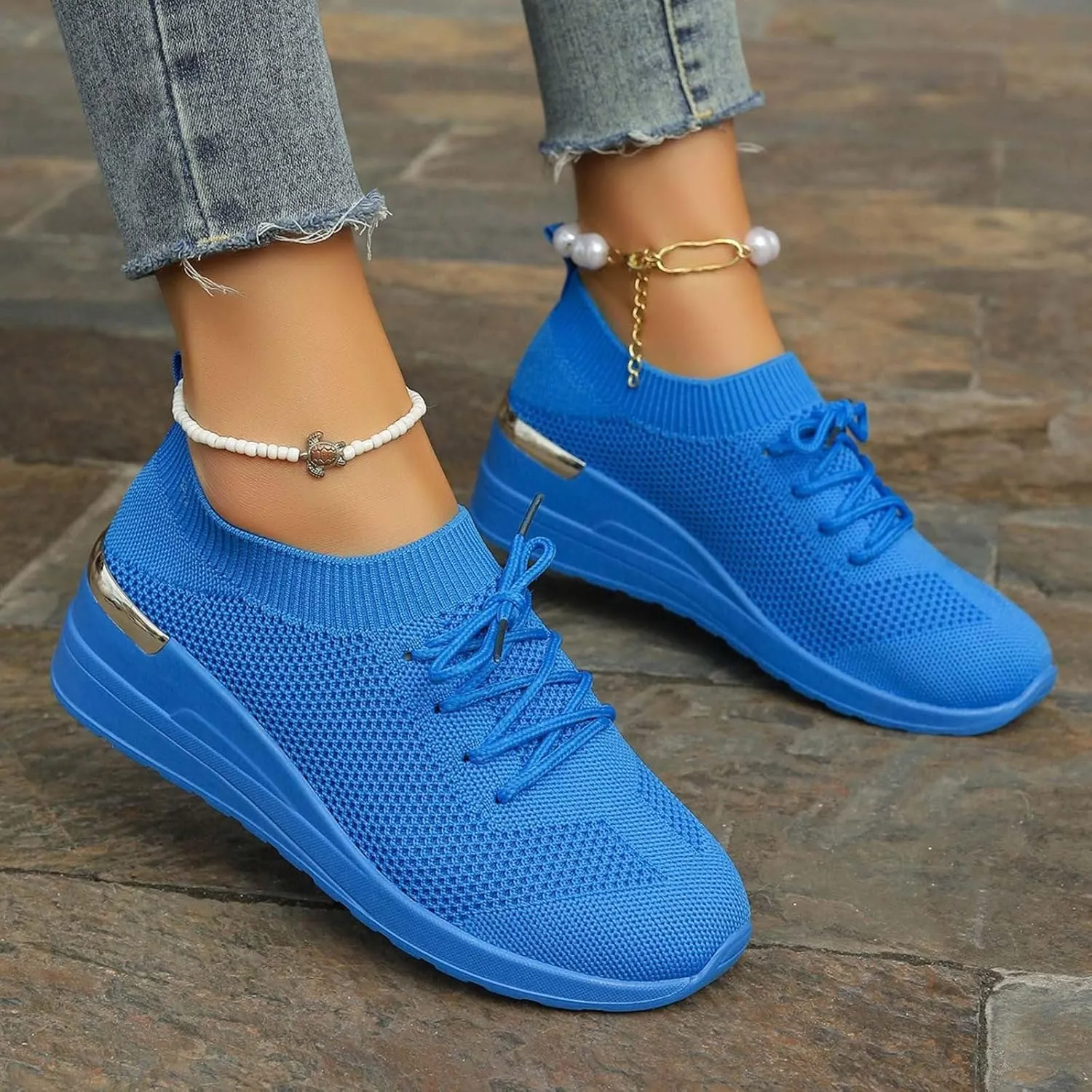 Womens Running Walking Shoes Leisure Summer Sport Shoes Running Gym Workout Sneakers Breathable Fashion