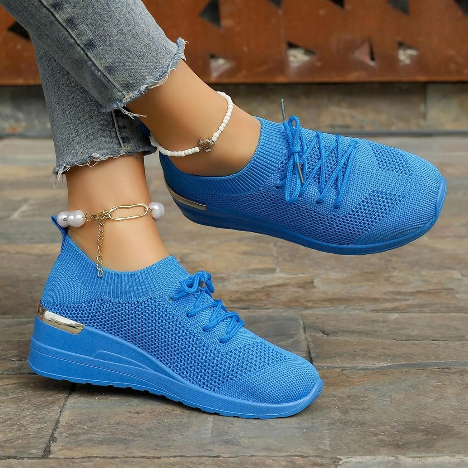 Womens Running Walking Shoes Leisure Summer Sport Shoes Running Gym Workout Sneakers Breathable Fashion