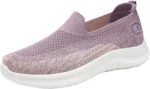 Women's Slip On Mesh Casual Comfortable Walking Sneakers Breathable Soft Sole Non-Slip Running Jogging Shoes