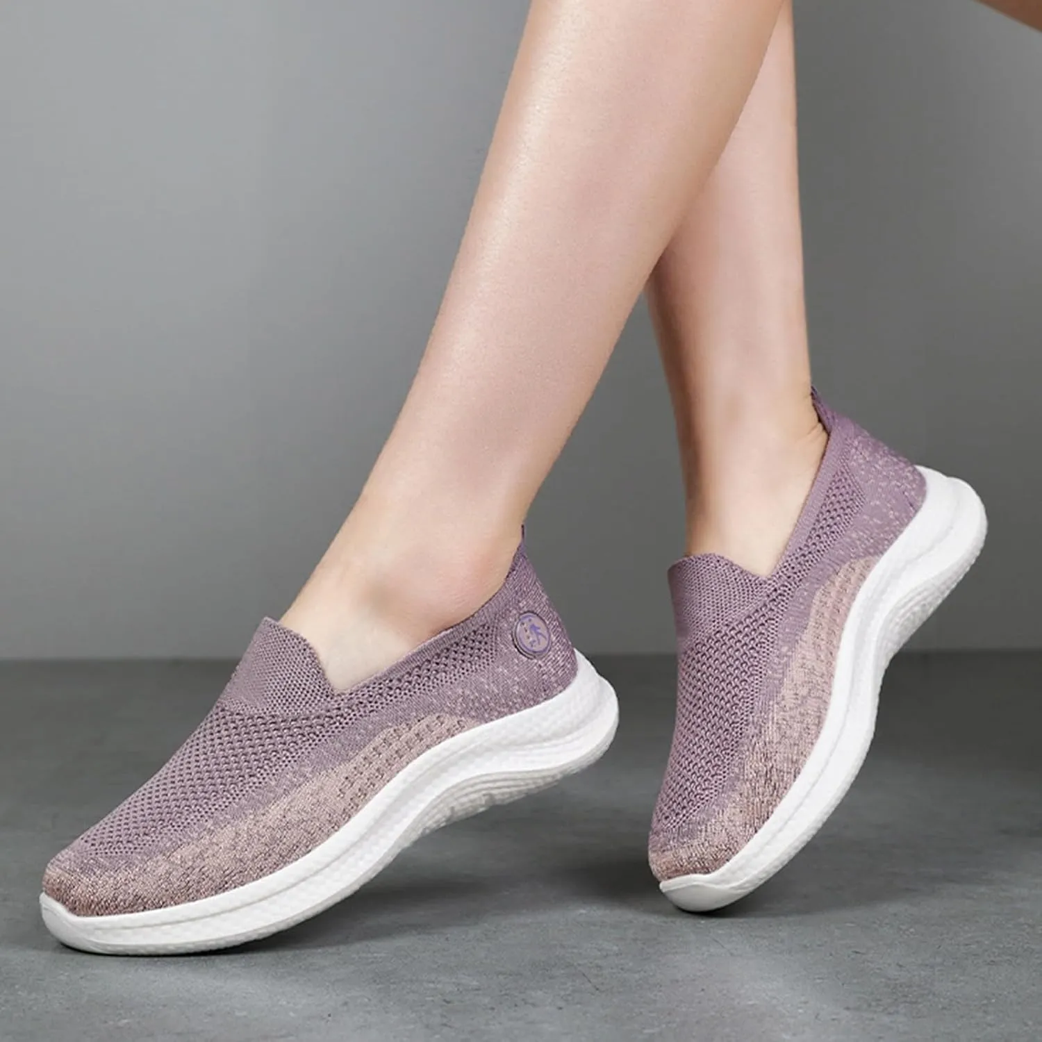 Women's Slip On Mesh Casual Comfortable Walking Sneakers Breathable Soft Sole Non-Slip Running Jogging Shoes