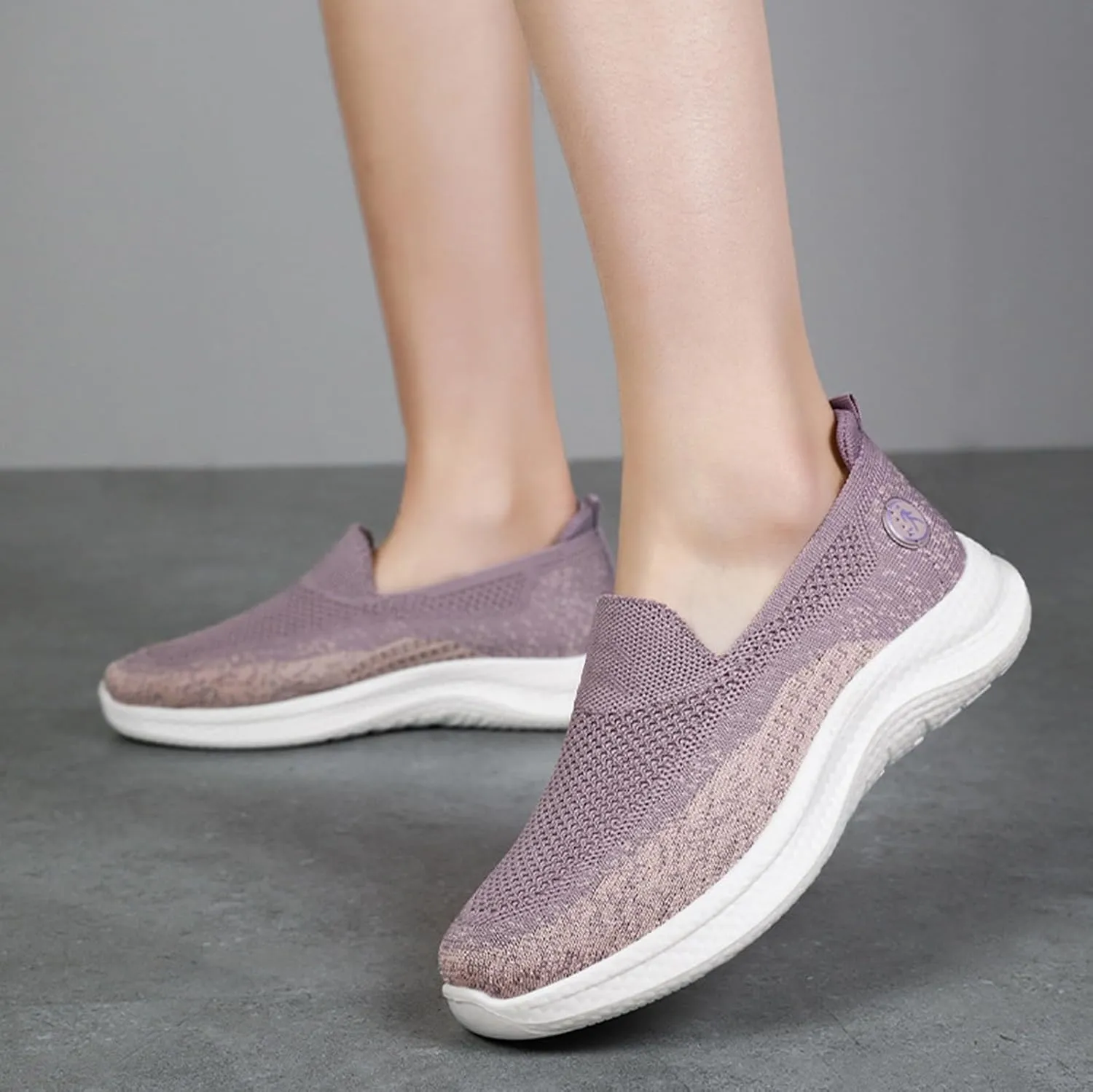 Women's Slip On Mesh Casual Comfortable Walking Sneakers Breathable Soft Sole Non-Slip Running Jogging Shoes