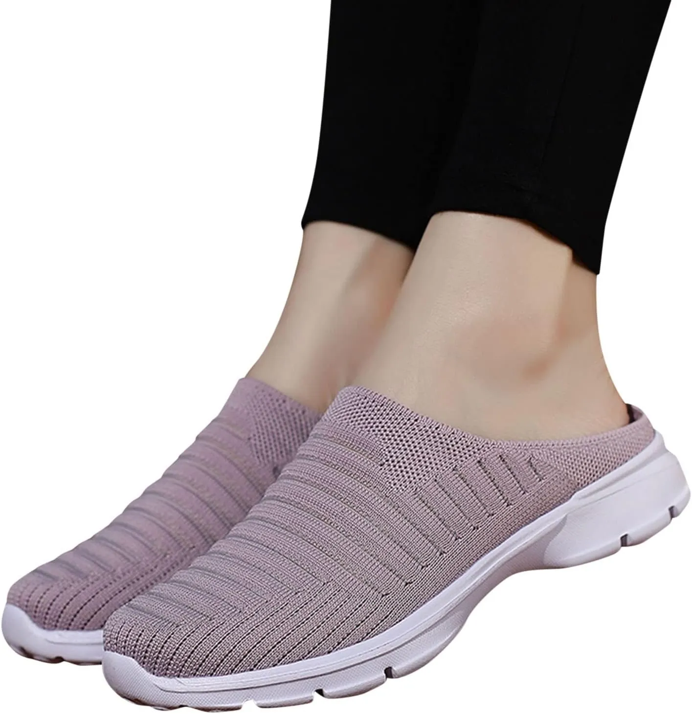 Womens Slip On Sneakers Casual Comfortable Walking Shoes Lightweight Canvas Flats Breathable Mesh Non Slip Loafers