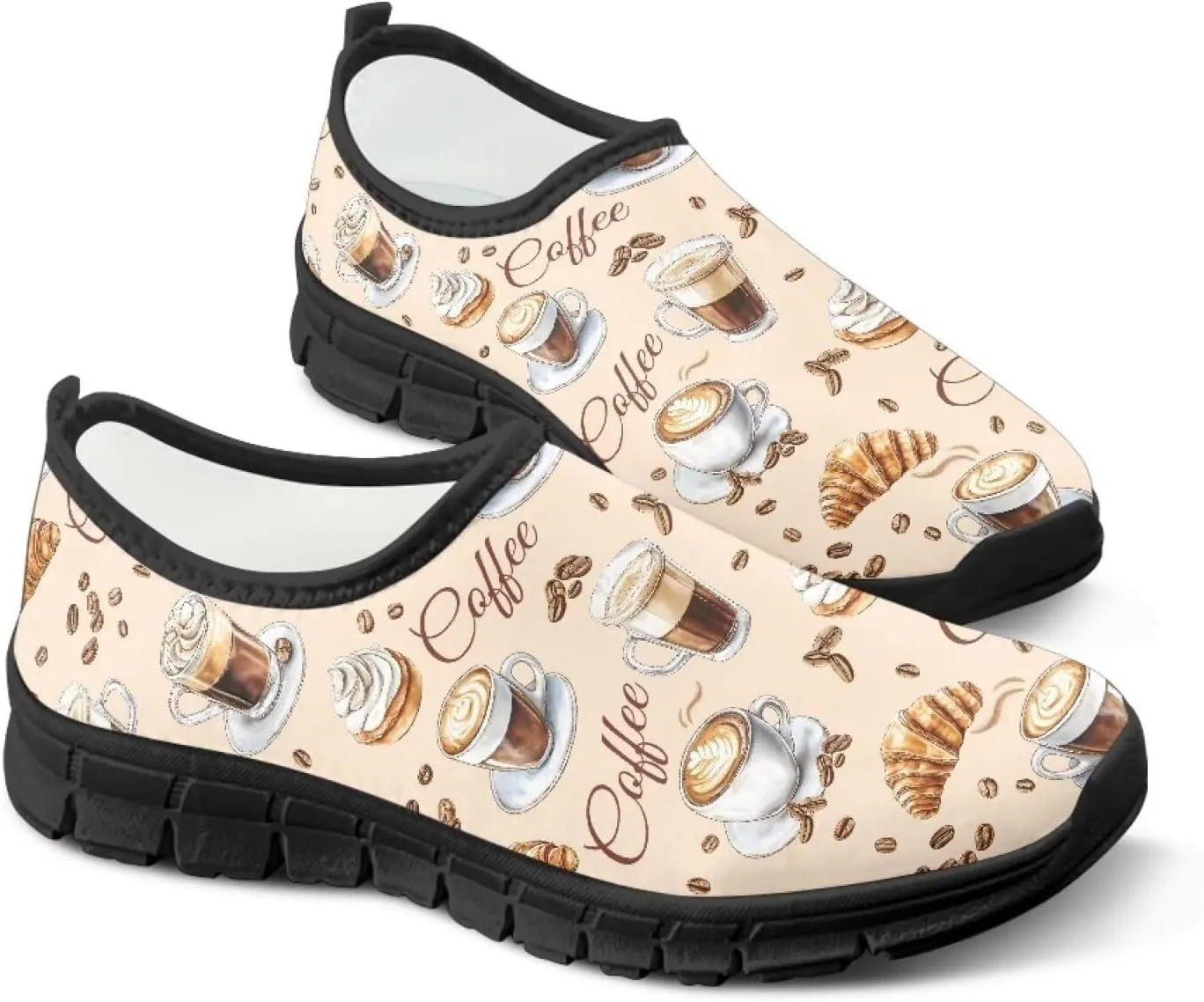 Women's Slip Ons Flat Lightweight Sneakers Walking Casual Loafers Comfortable Art Painted Travel Outdoor Shoes US Size 5.5-11.5