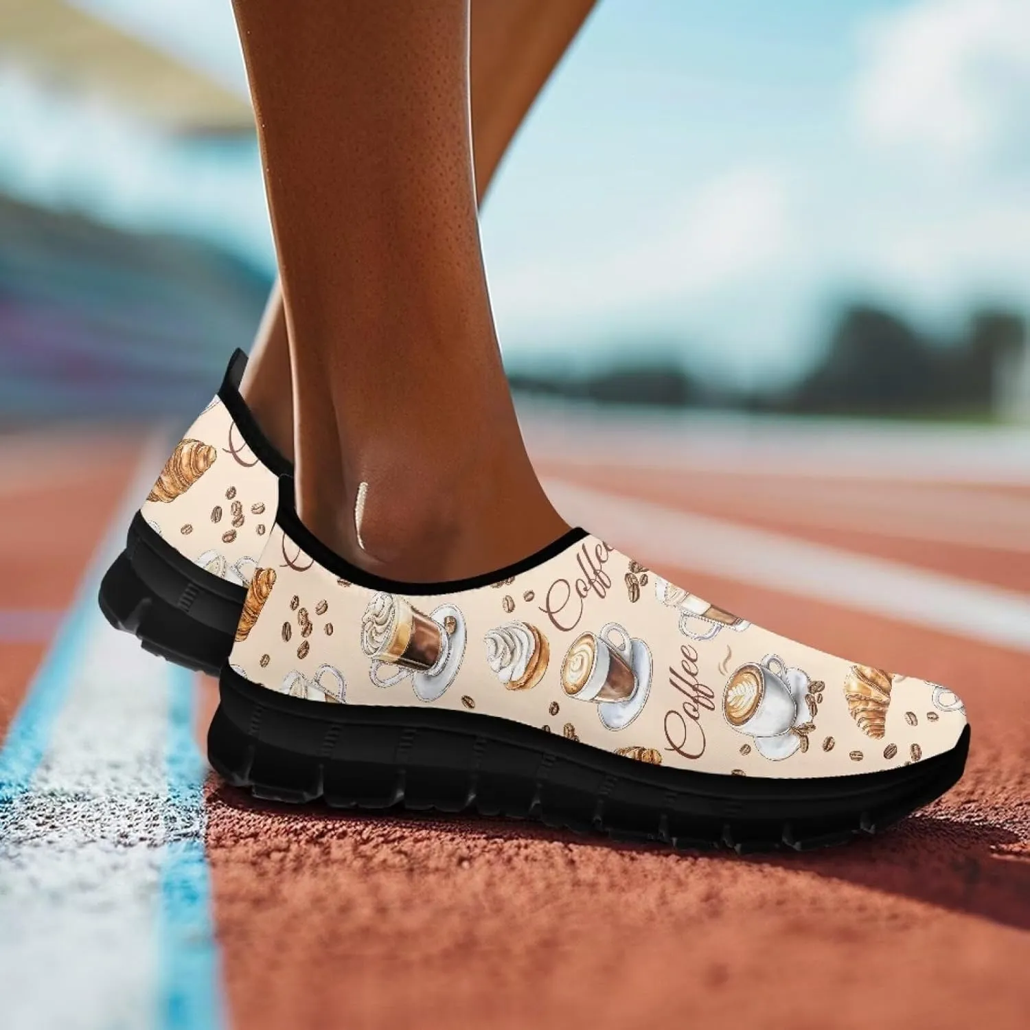 Women's Slip Ons Flat Lightweight Sneakers Walking Casual Loafers Comfortable Art Painted Travel Outdoor Shoes US Size 5.5-11.5