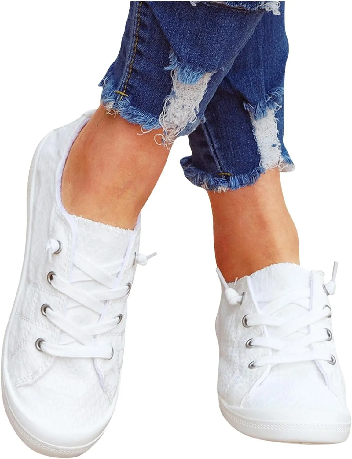 Women's Soft Ladies Loafers Flat Shoes Autumn Vulcanize Canvas Women's Lightweight Breathable Casual Shoes