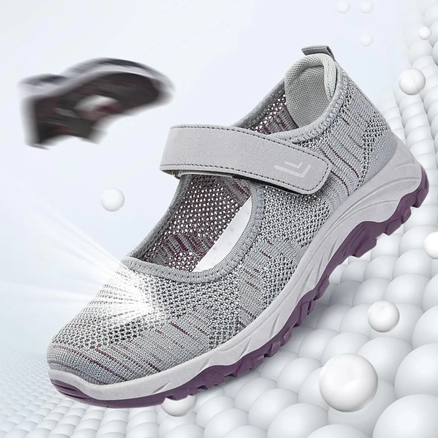 Women's Walking Shoes,Orthotic Walking Sneakers Wide Width Non-Slip Adjustable Breathable Comfortable Lightweight Shoes