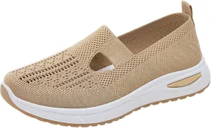 Women's Woven Orthopedic Breathable Soft Walking Tennis Shoes Womens Wide Feet Casual Work Shoes Walking Sneakers Slip On Tennis Shoe Trainers Shoe